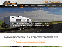 Tablet Screenshot of caravanperfection.com.au